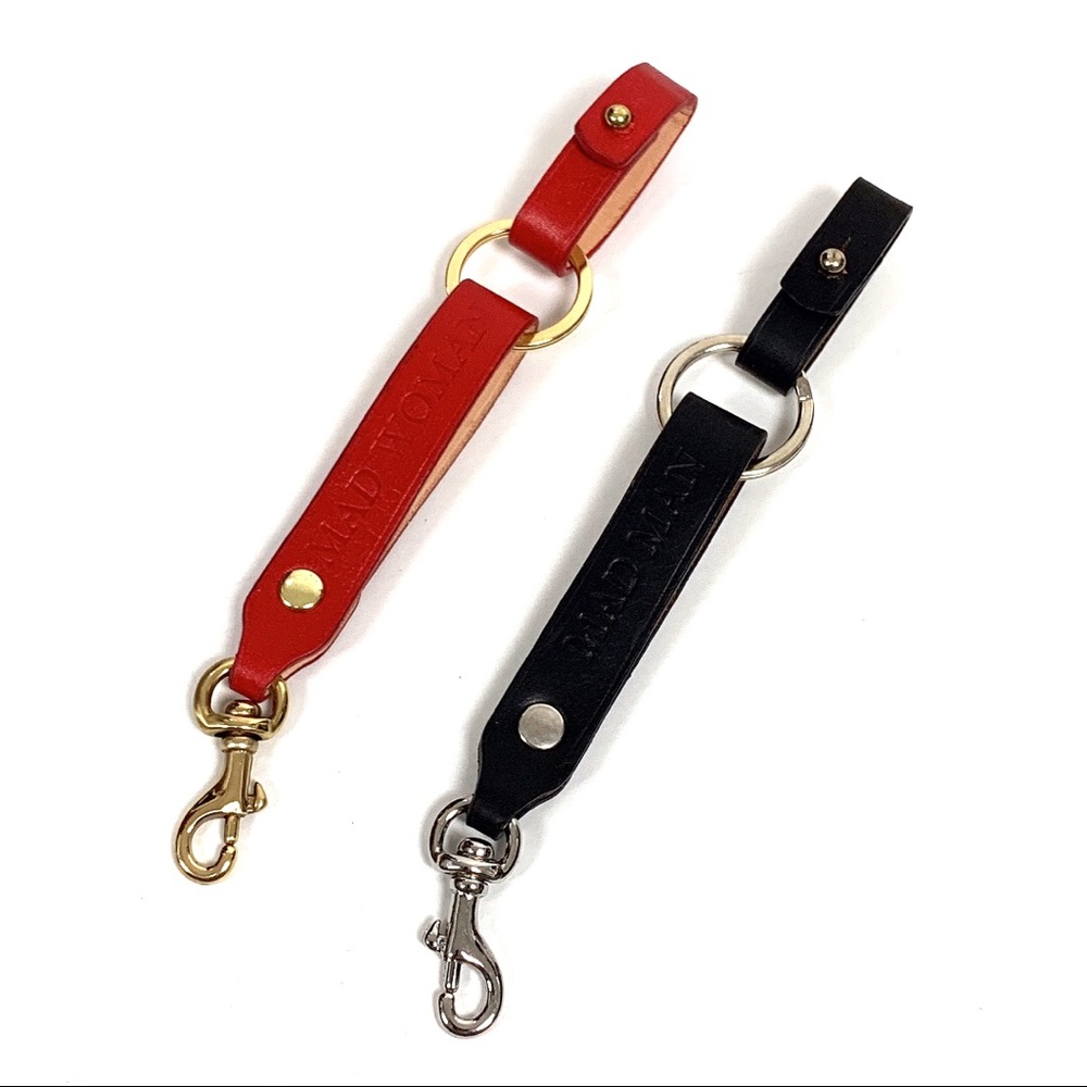 She/He Leather keychain with ring and swivel
